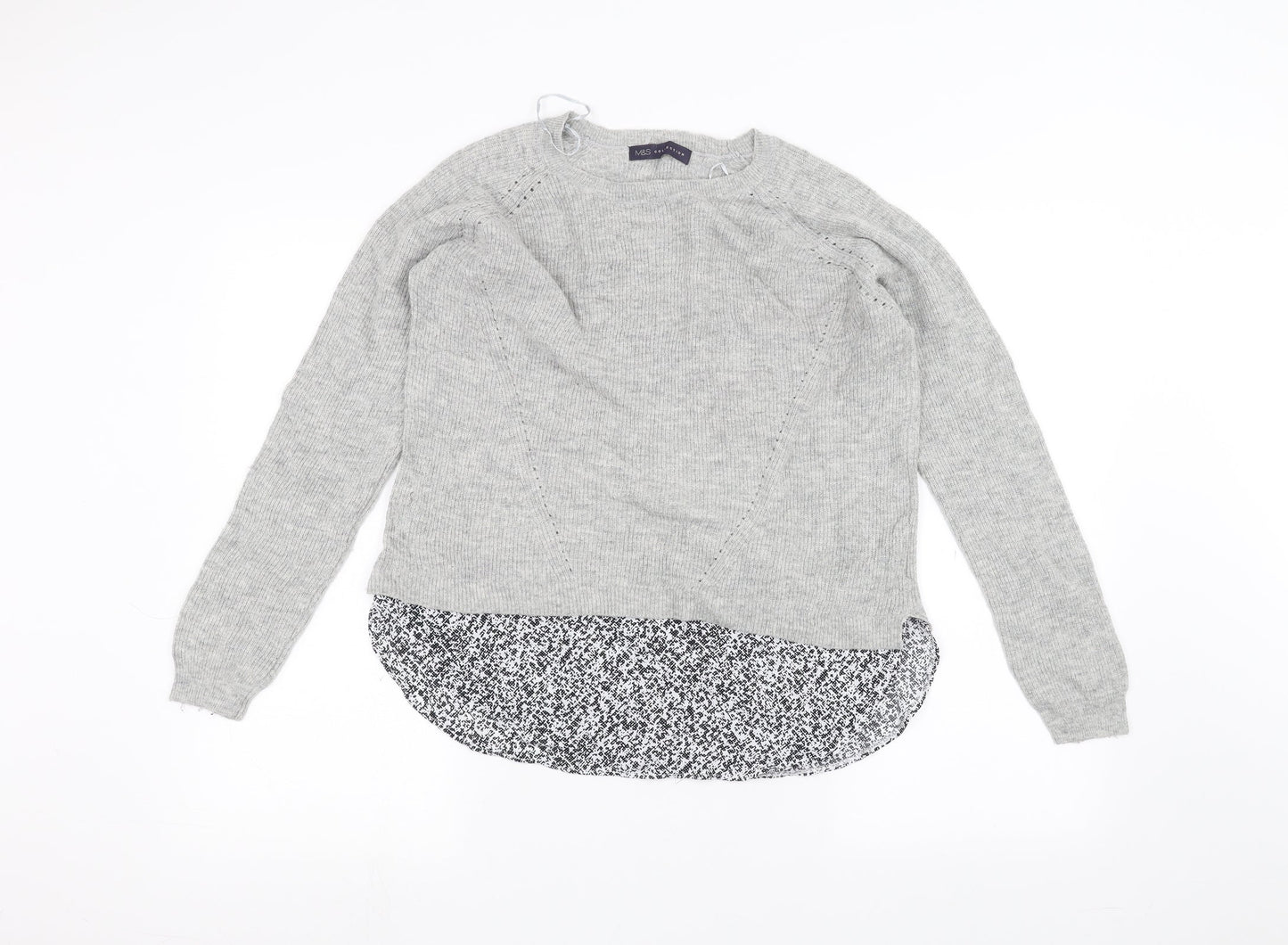 Marks and Spencer Womens Grey   Pullover Jumper Size 14