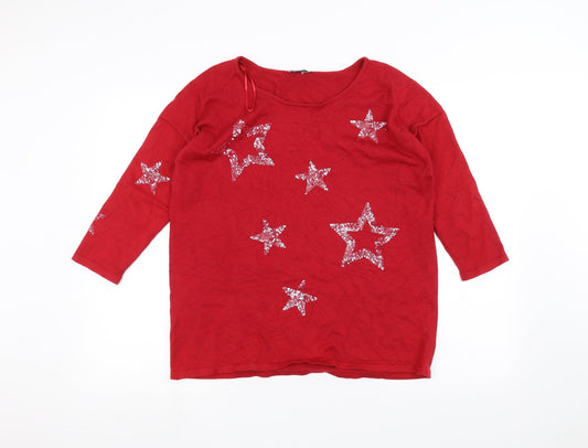 RiU Womens Red   Pullover Jumper Size S