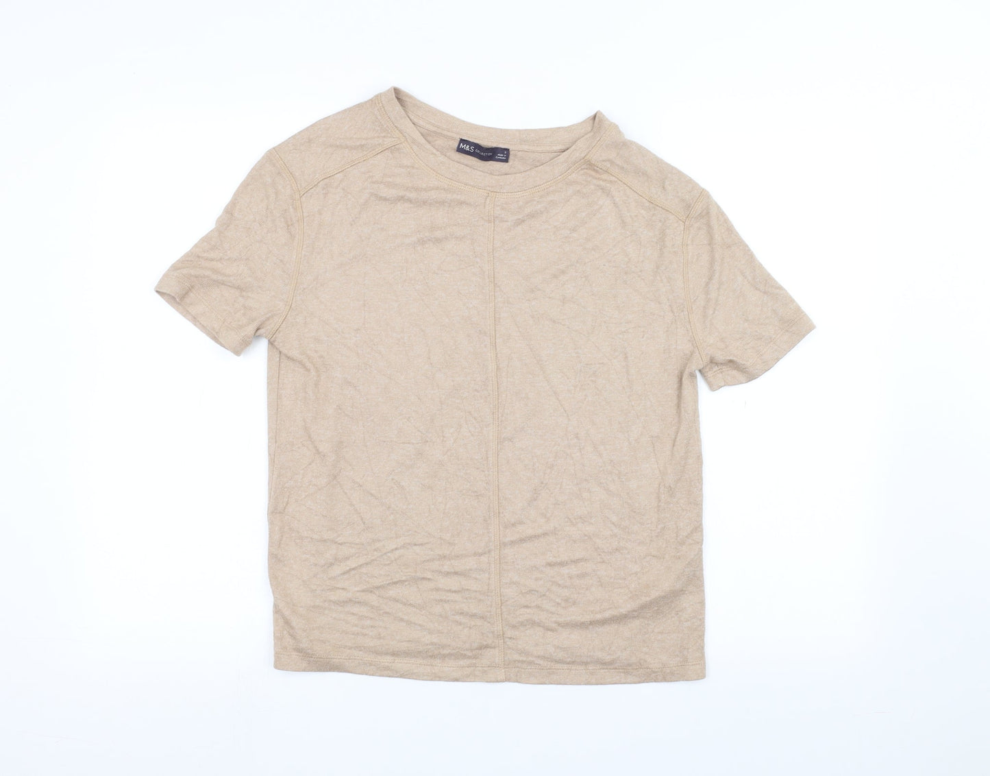 Marks and Spencer Womens Brown   Basic T-Shirt Size S