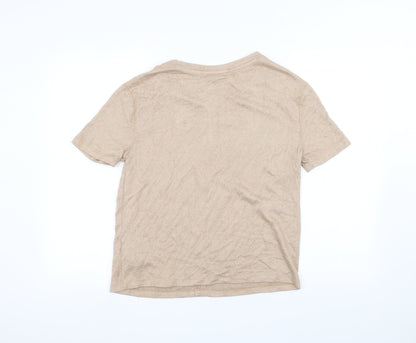 Preloved Marks and Spencer Womens Brown   Basic T-Shirt Size S - Back