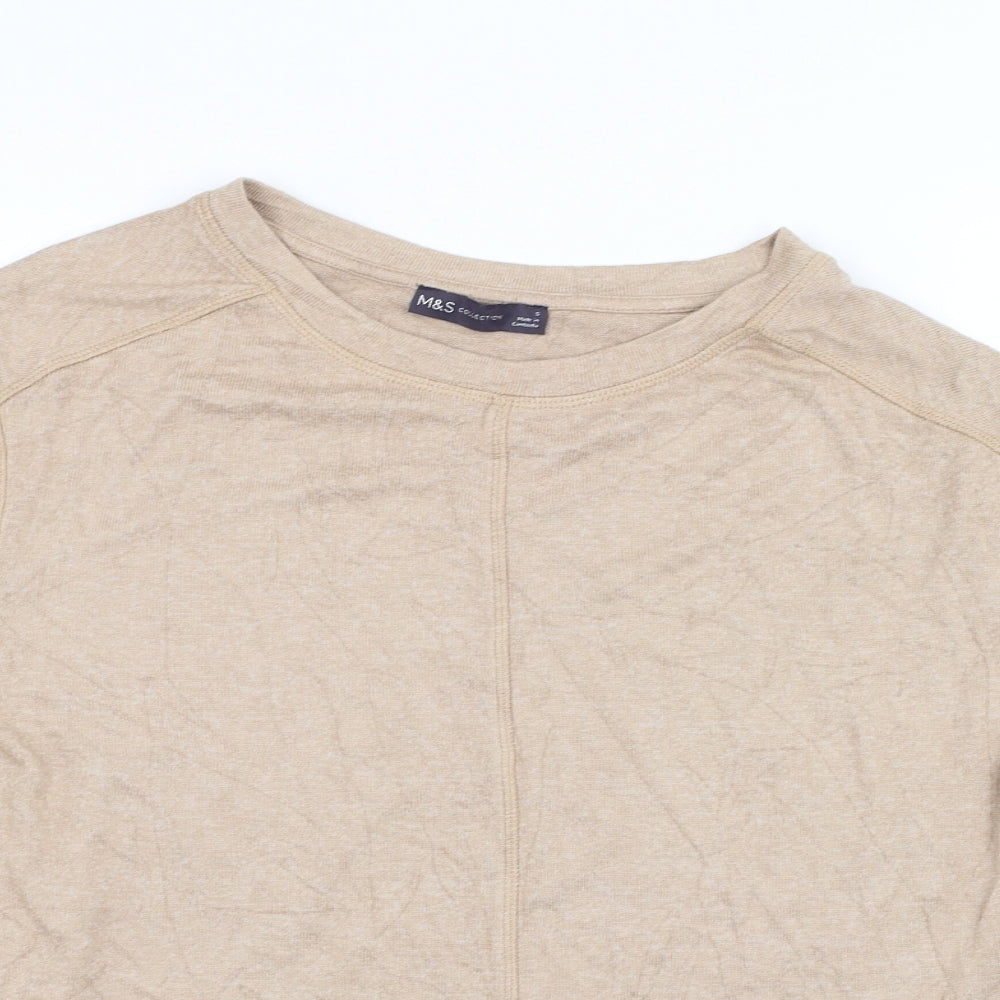 Marks and Spencer Womens Brown   Basic T-Shirt Size S