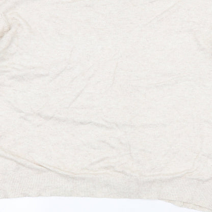 Brand and care label for Papaya women’s beige jumper, size UK 14