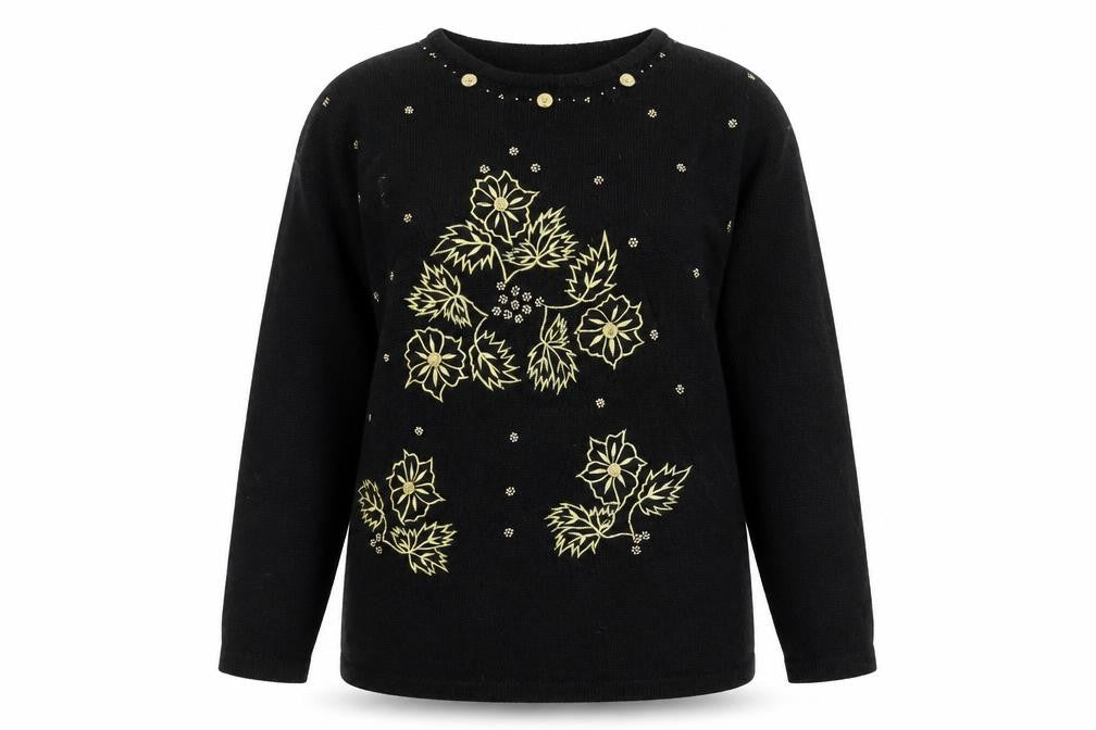 Sanco Womens Black   Pullover Jumper One Size