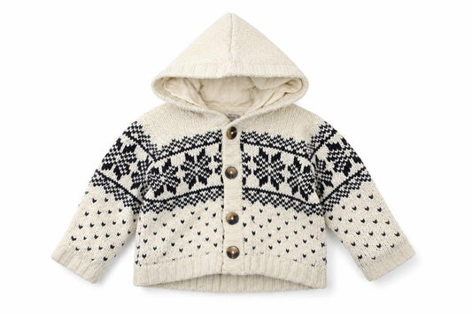 Front view of DMB Baby White Jacket Coatigan, size 24, Months