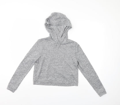 915 Girls Grey   Pullover Hoodie Size 10-11 Years