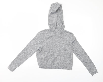 915 Girls Grey   Pullover Hoodie Size 10-11 Years