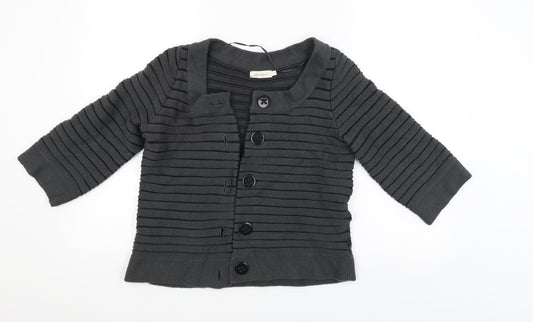 Vacknox Womens Black Striped  Cardigan Jumper Size S