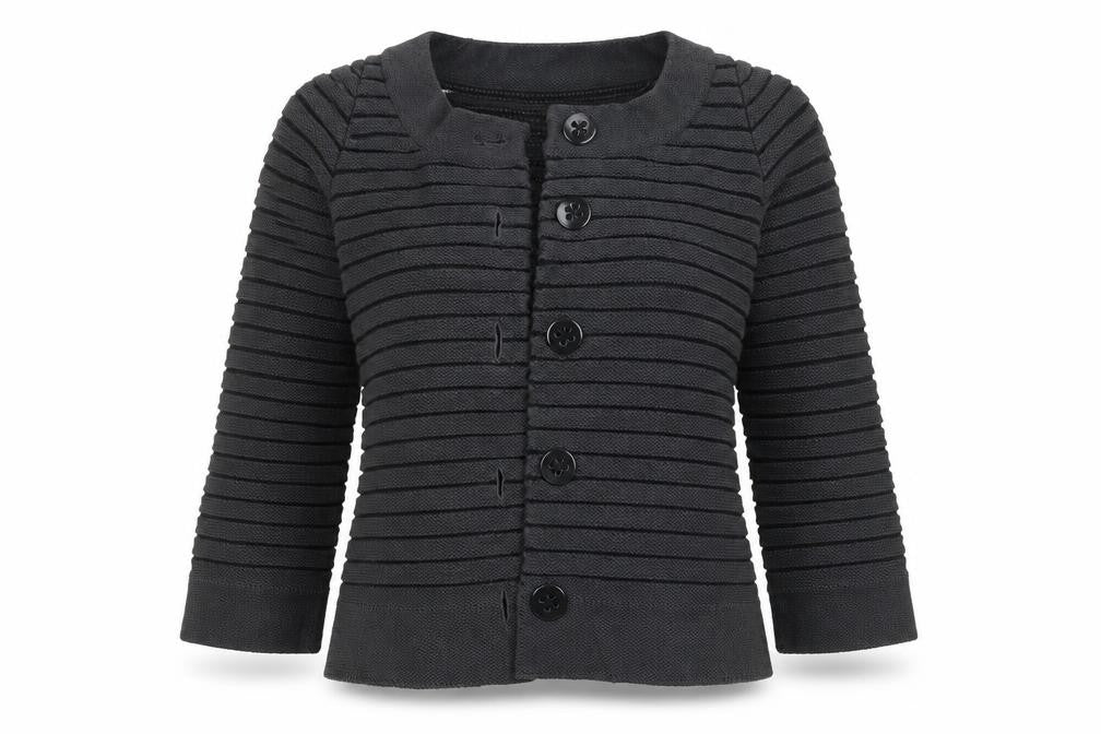 Vacknox Womens Black Striped  Cardigan Jumper Size S