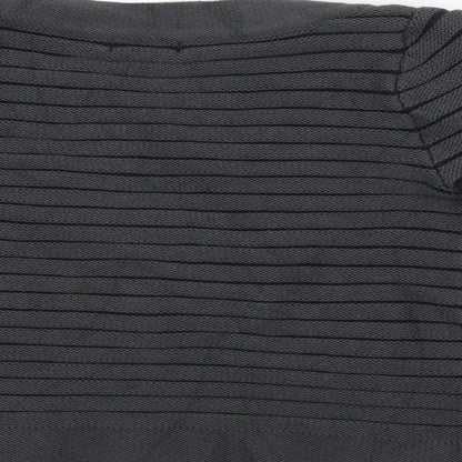 Brand and care label for Vacknox women’s black striped cardigan jumper, size S