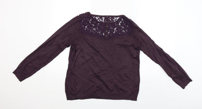 Back view of Le Redoute women’s red jumper, size UK 14