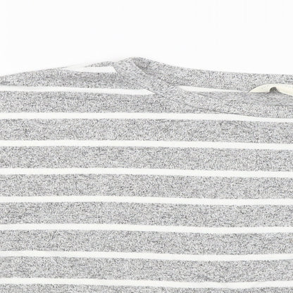 The lounge edit Womens Grey Striped  Pullover Jumper Size 12