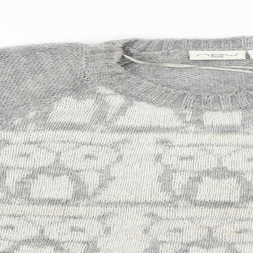 New Look Womens Grey   Pullover Jumper Size 10