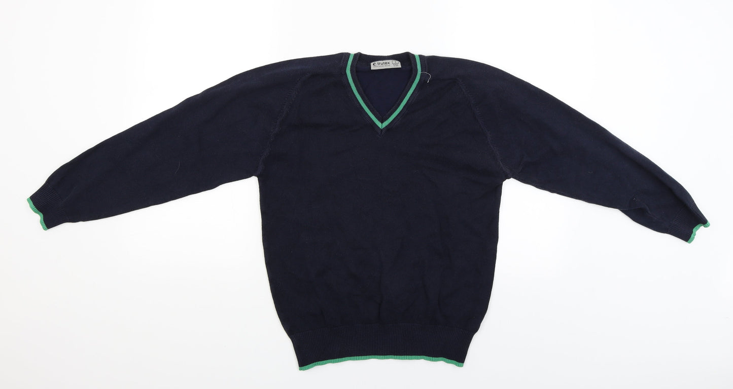 Truex Mens Blue   Pullover Jumper Size S