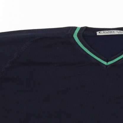 Truex Mens Blue   Pullover Jumper Size S