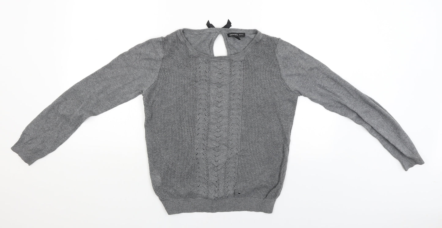 Mango Womens Grey   Pullover Jumper Size M