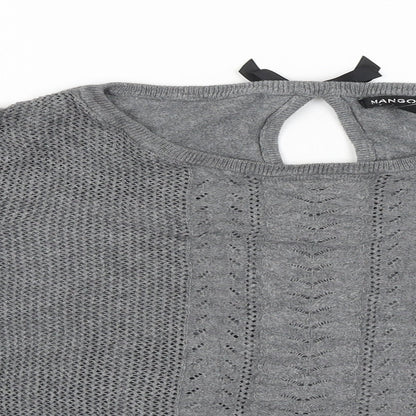 Mango Womens Grey   Pullover Jumper Size M