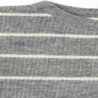Divided Womens Grey Striped  Pullover Jumper Size S  - CROPPED