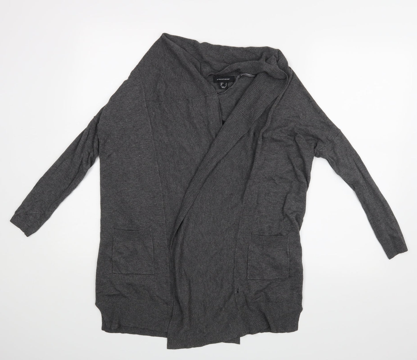 Atmospher Womens Grey   Wrap Blouse Size 8