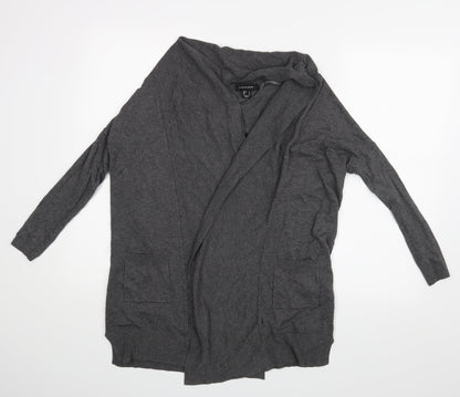 Additional front view of Atmosphere women’s grey wrap blouse, size UK 8