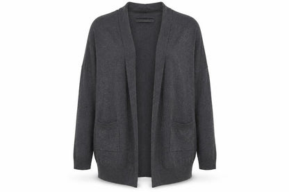 Front view of Atmosphere women’s grey wrap blouse, size UK 8