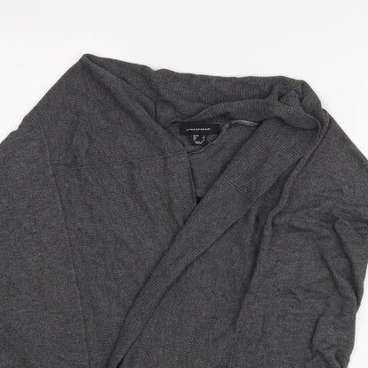 Close-up detail of Atmosphere women’s grey wrap blouse, size UK 8