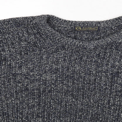 Preloved P G Field Mens Blue   Pullover Jumper - Detail