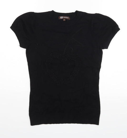 Monton Womens Black   Basic Blouse Size S