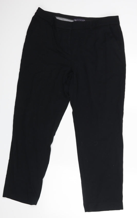 m&s Womens Black   Dress Pants Trousers Size 14 L25 in
