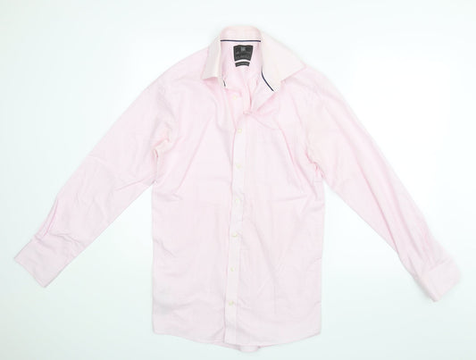 M&S Mens Pink    Dress Shirt Size 14