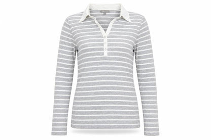 First Avenue Womens Grey Striped  Pullover Jumper Size S