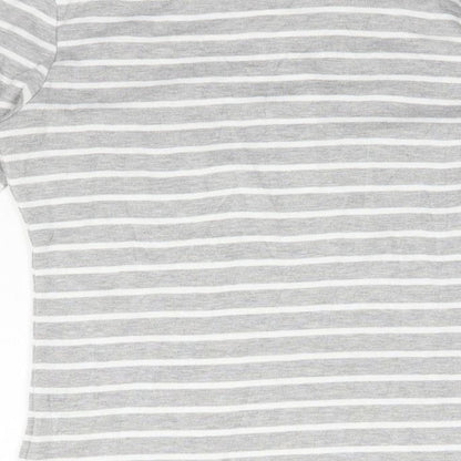 First Avenue Womens Grey Striped  Pullover Jumper Size S