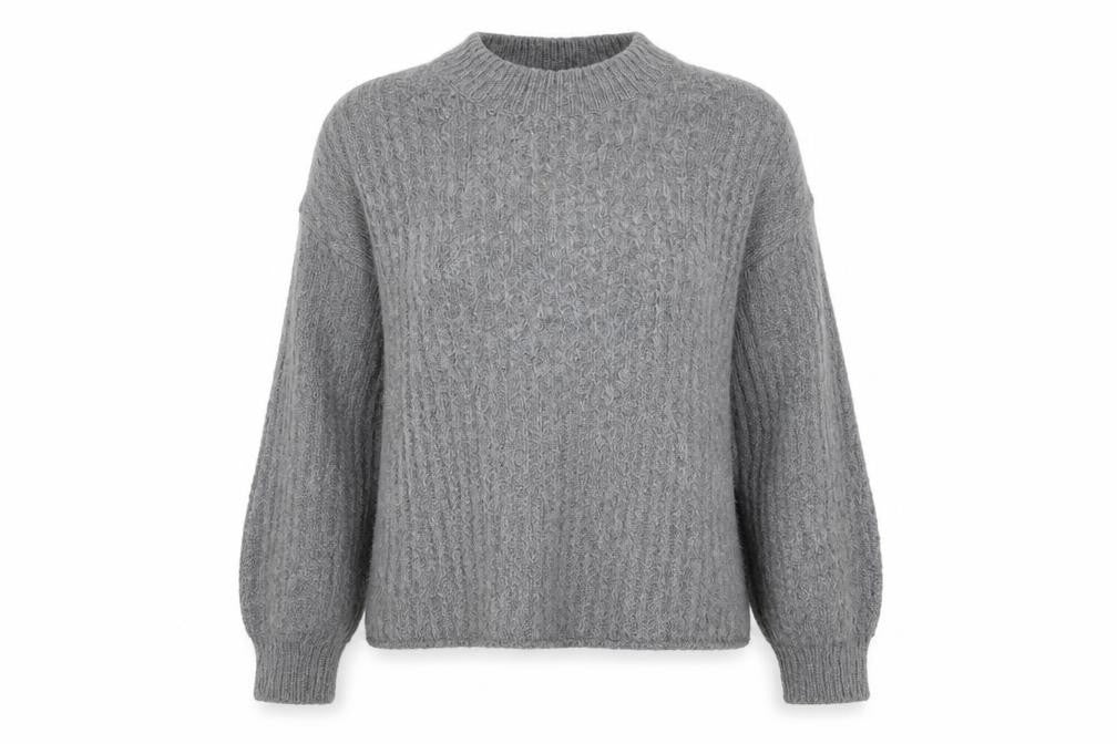 Acrylic Womens Grey   Pullover Jumper Size M