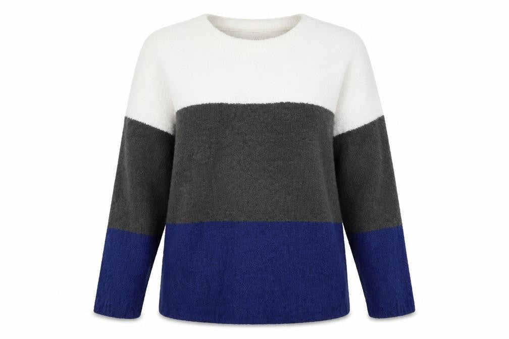 Arista Womens Grey Striped  Pullover Jumper Size 18
