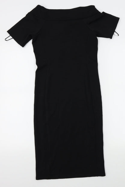 Additional front view of Papaya women’s black bodycon, size UK 8