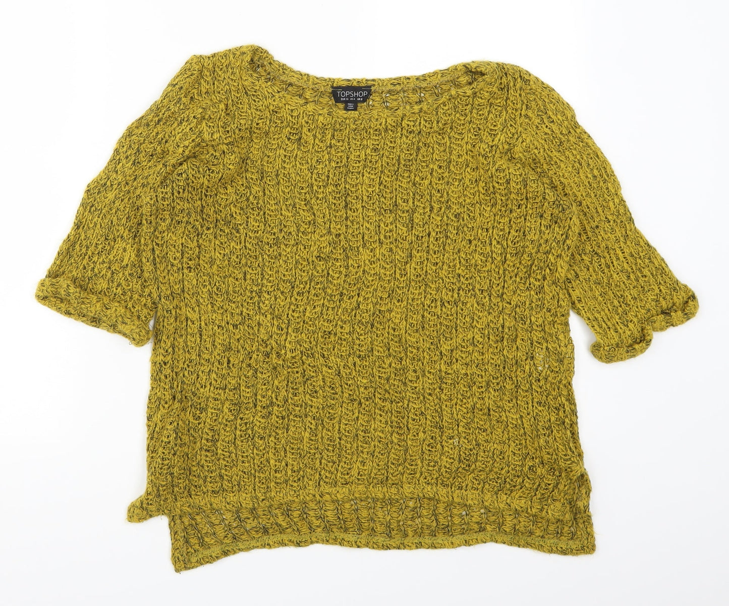 Topshop Womens Yellow   Pullover Jumper Size 8