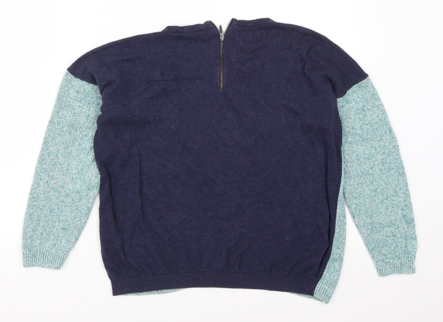 Marks and Spencer Womens Blue  Knit Pullover Jumper Size 14