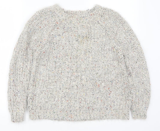 QED London Womens Grey  Knit Pullover Jumper Size S