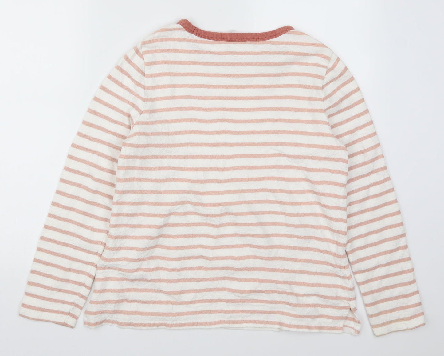 Marks and Spencer Womens Pink Striped  Pullover Jumper Size 12