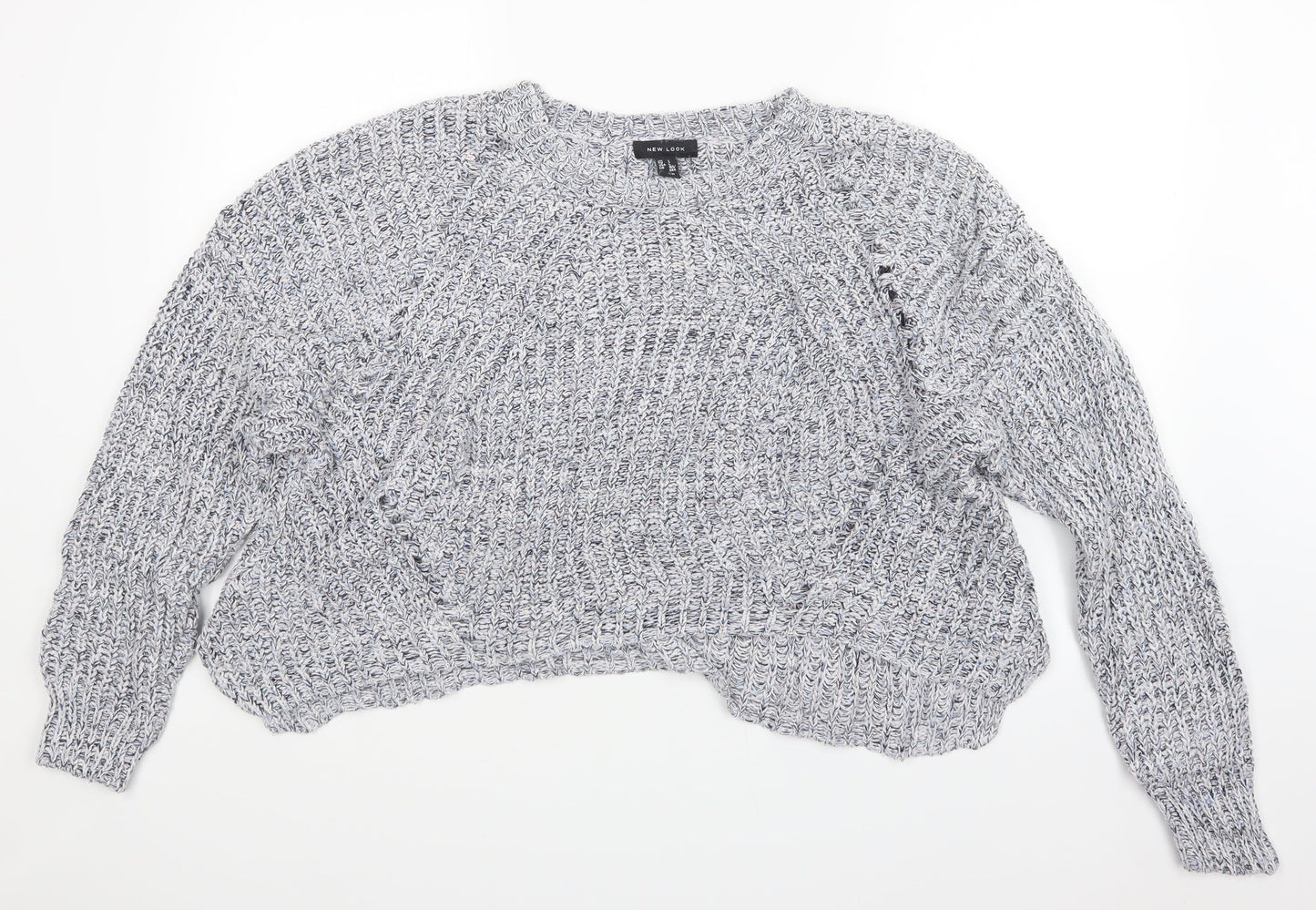 New Look Womens Blue  Knit Pullover Jumper Size L