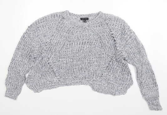 New Look Womens Blue  Knit Pullover Jumper Size L