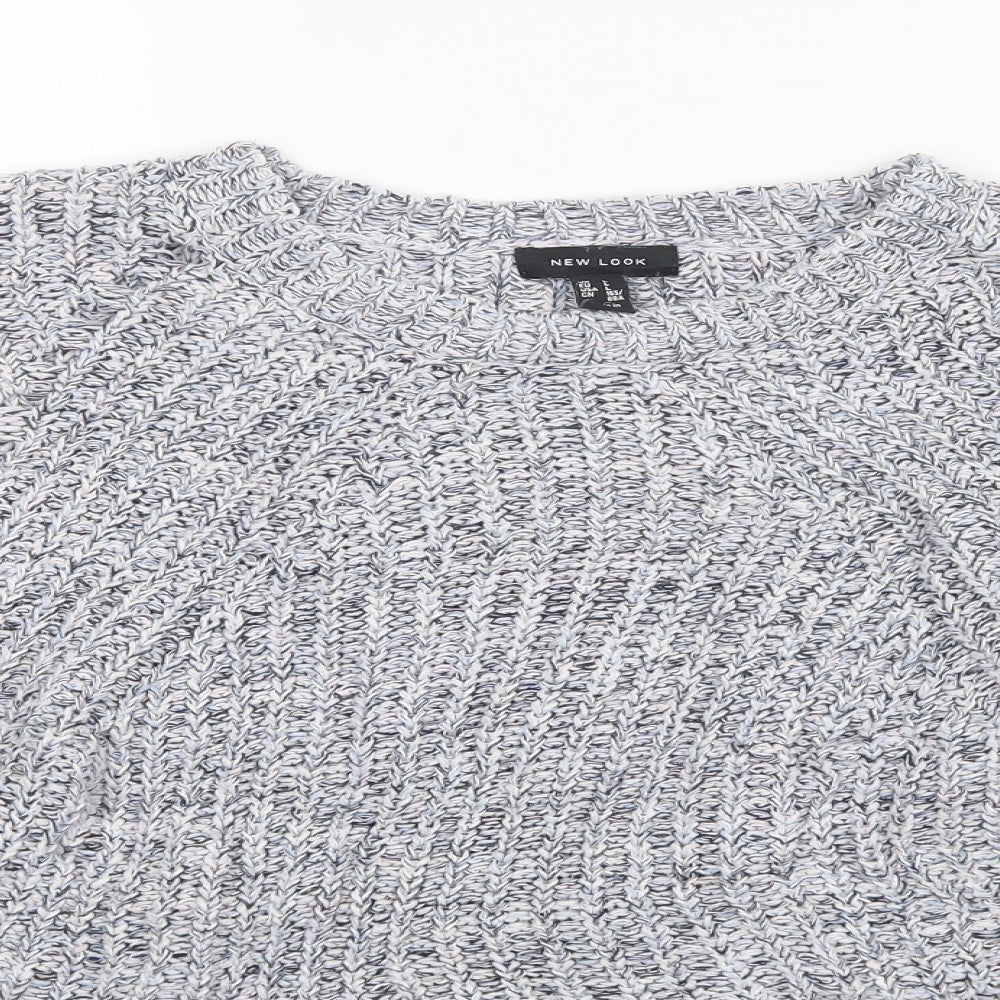 New Look Womens Blue  Knit Pullover Jumper Size L