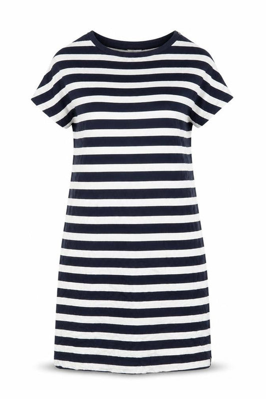 Country Casuals Womens Blue Striped T-Shirt Dress Size M