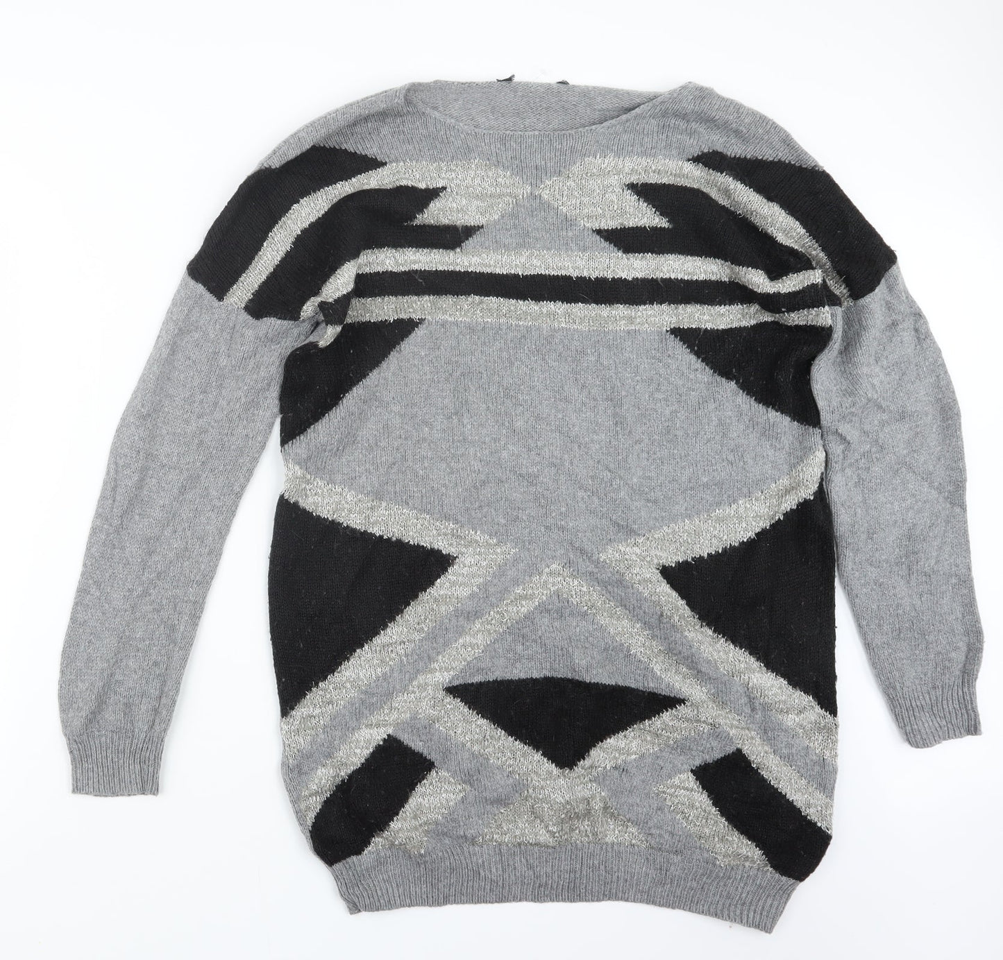Preworn Womens Grey  Knit Pullover Jumper Size 12