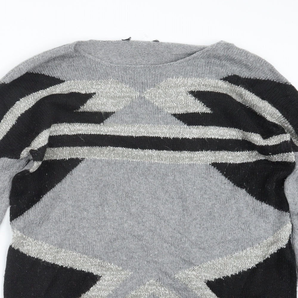 Preworn Womens Grey  Knit Pullover Jumper Size 12