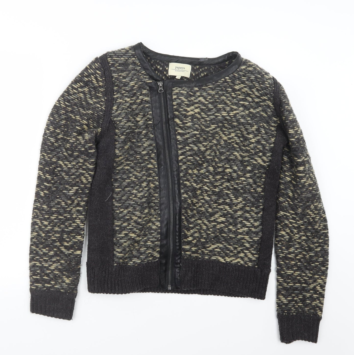 Papaya Womens Grey  Knit Jacket  Size 12
