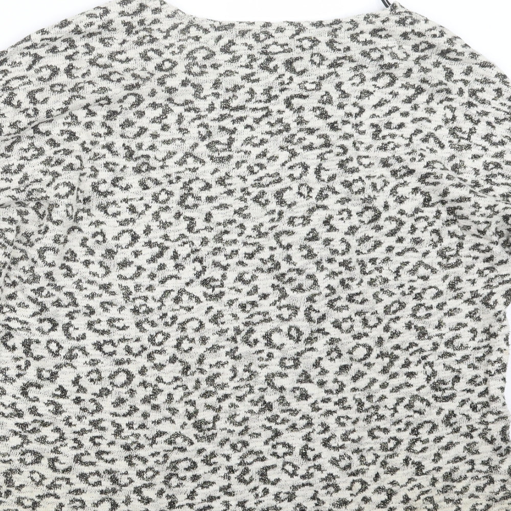 Divided by H&M Womens Black Animal Print  Pullover Jumper Size M