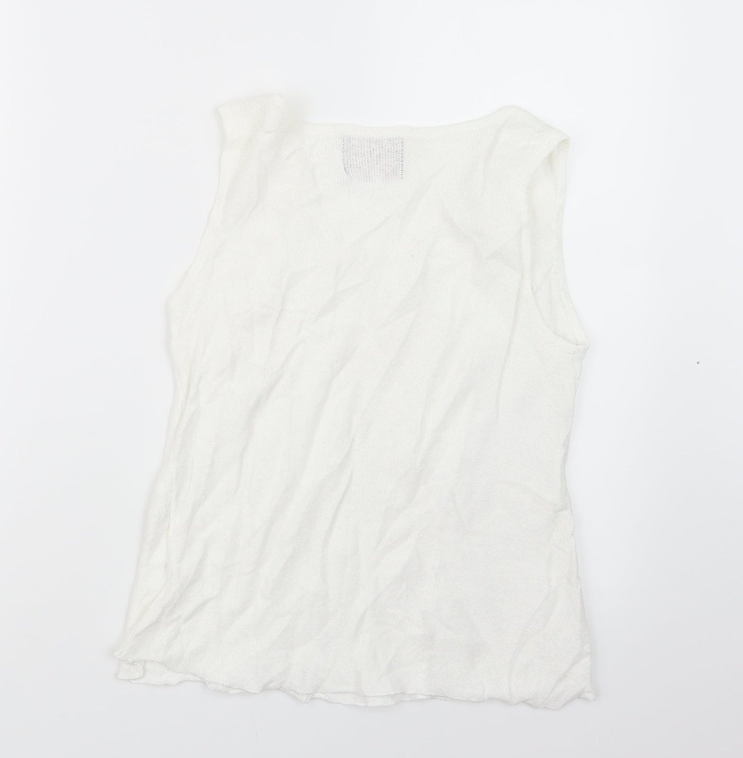 Orla Womens White  Knit Basic Tank Size M