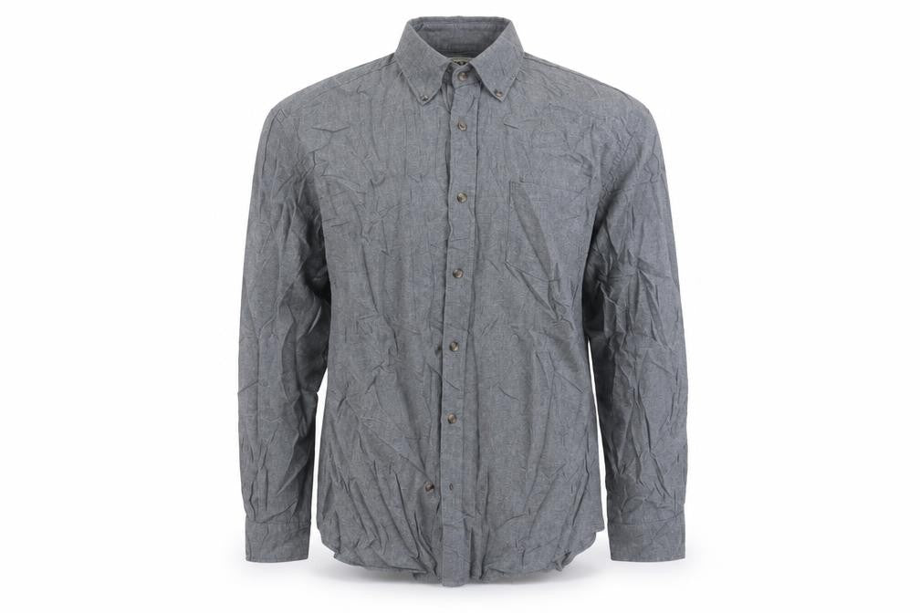 Easy Mens Grey    Button-Up Size L