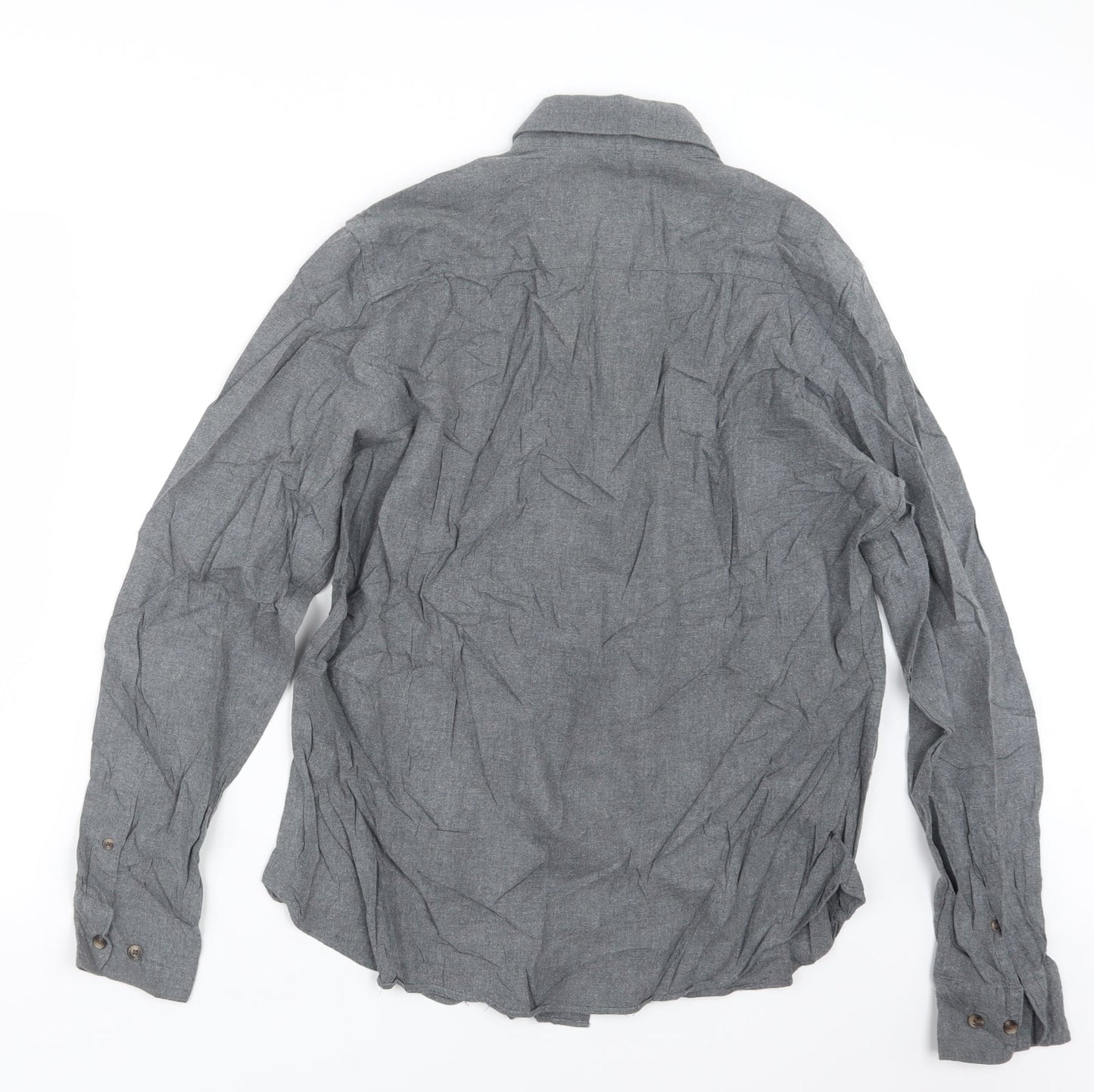 Easy Mens Grey    Button-Up Size L