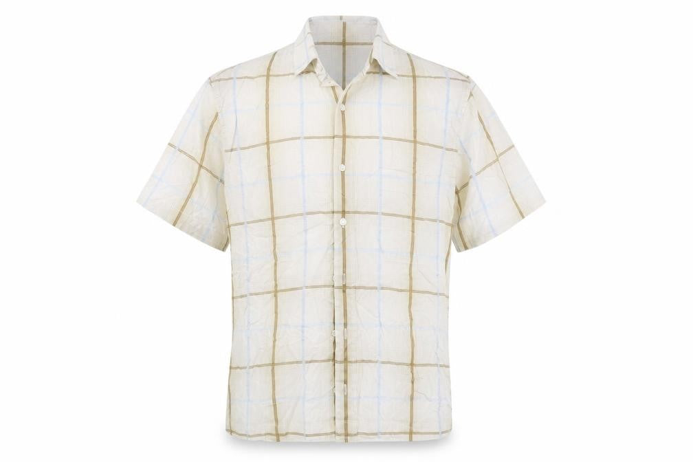 Linea Mens Blue Check   Button-Up Size S